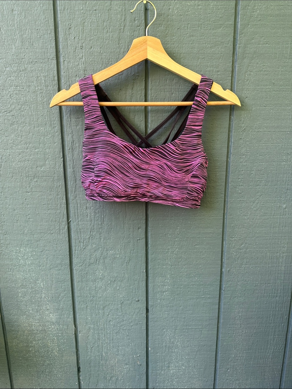 lululemon athletica Purple Wave-Print Sports Bralette